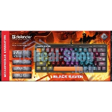Клавиатура проводная Defender Black Raven GK-417, USB, черный