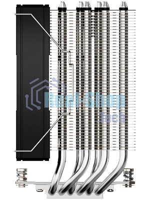 Кулер ID-COOLING SE-610-XT BASIC черный 120мм алюминий/медь 2000rpm 29.85db 4-pin 250W 151мм