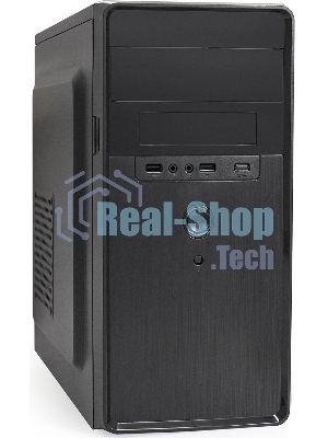 Компьютерный корпус Minitower ExeGate BA-309-UNS450 (mATX, БП UNS450 с вент. 12см, 2*USB, HD аудио, черный)