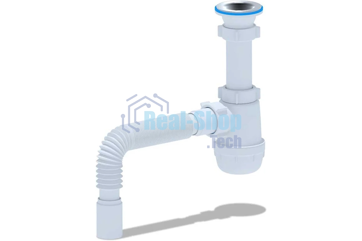 Сифон для мойки АНИ Грот 1 1/2' x 40 с гибкой трубой 40х40