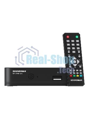 Приставка для цифрового ТВ SoundMax SM-DVBT272 черный, DVB-T2, DVB-T, DVB-C, HDMI, USB 2.0 х2