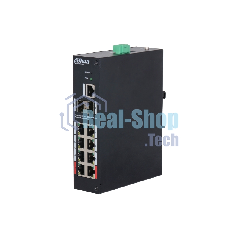 Коммутатор Dahua DH-HS4210-8GT-90, 8×1 Гбит/с + 2×1 Гбит/с SFP, управляемый