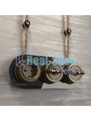 Переключатель одноклавишный WERKEL (бронзовый) Ретро W5712012