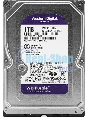 Жесткий диск Western Digital 1Tb 5400rpm SATA 6Gb/S 64MB PURPLE WD11PURZ SATA