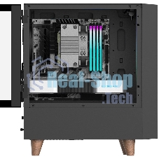 Корпус WIZMAX EM1 Woofer, mATX, mITX черный, Mini-Tower, без БП, TG, 1x160мм + 1x120мм LED, 1xUSB-A 3.0 + 2xUSB-A 2.0