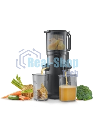 Соковыжималка CASO Juice Fit Pro черный, шнековая вертикальная, 250 Вт, 1000 мл, электронное, реверс