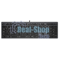Клавиатура проводная A4Tech Fstyler FX50, USB, серый