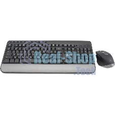 Комплект клавиатура+мышь Oklick S290W беспроводной, USB, 1600 DPI, чёрный