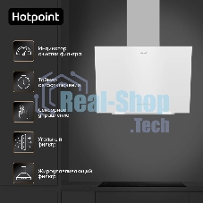 Встраиваемая вытяжка Hotpoint HPHV 62FLT WH, управление сенсорное, Белый