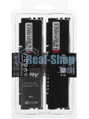 Оперативная память Kingston Fury Beast, DDR5, 32GB (2x16GB), 5600MHz, CL40, DIMM, с радиаторами, черный