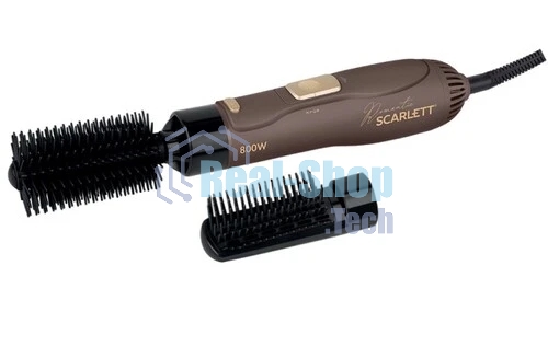 Фен-щётка Scarlett SC-HAS73I14 коричневый/золотистый, 800 Вт, ионизация, 55 мм