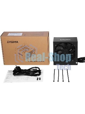 Блок питания Digma DPSU-500W-WH RTL, 500Вт, 80 PLUS белый, 120мм, черный