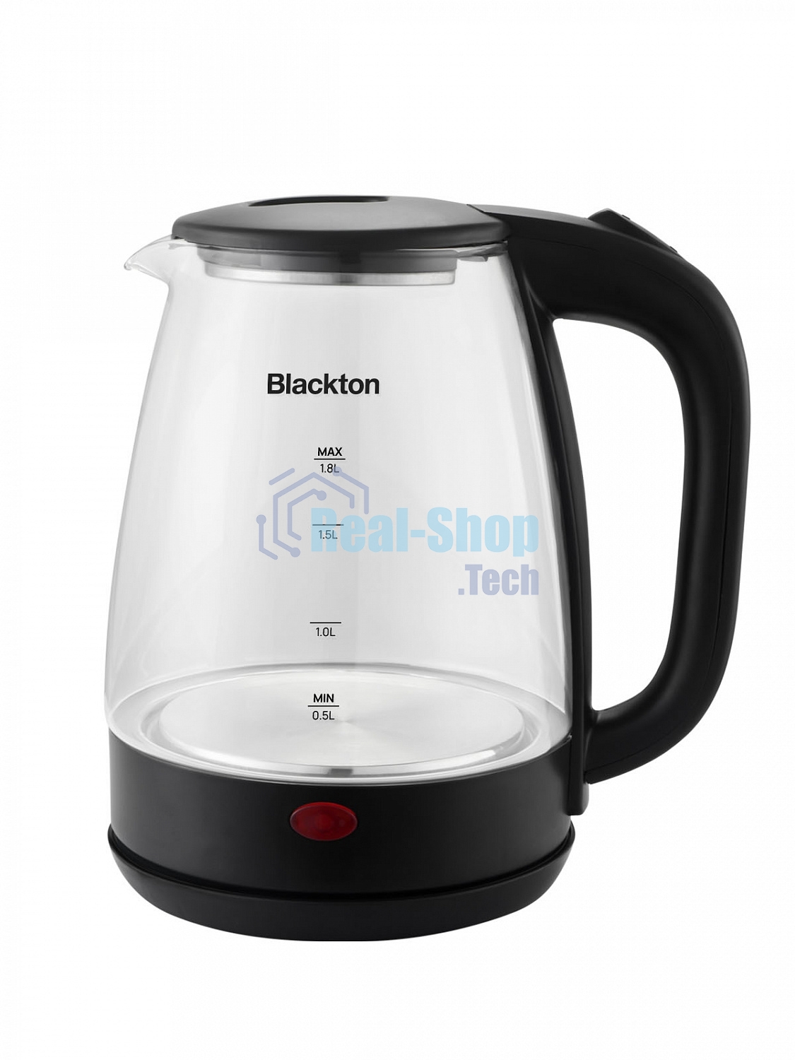 Электрочайник Blackton Bt KT100G черный, 1.7 л, 1500 Вт, скрытый нагревательный элемент