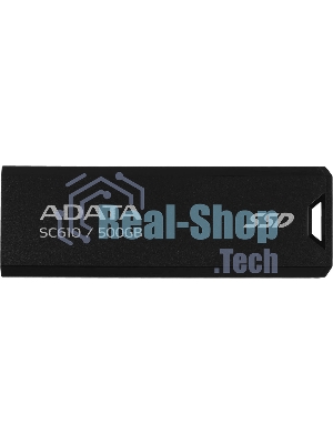 Внешний SSD ADATA SC610, 500Gb, USB Type-A, R/W 550/500 Mb/s черный