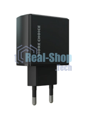 Сетевое зарядное устройство MORE CHOICE (4610196409912) NC60a черный - СЗУ 1USB-C 3.0A PD 20W быстрая зарядка для Type-C