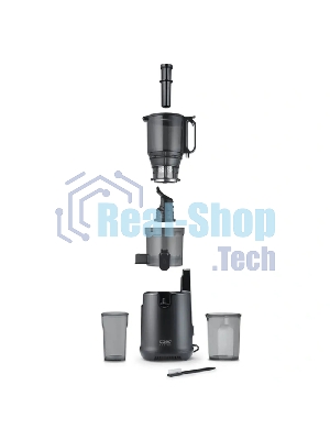 Соковыжималка CASO Juice Fit Pro черный, шнековая вертикальная, 250 Вт, 1000 мл, электронное, реверс