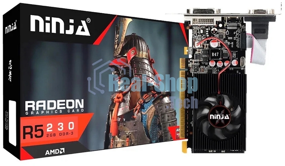 Видеокарта Ninja (Sinotex) AMD Radeon R5 230 (160SP) 1Gb DDR3 64-bit DVI HDMI CRT