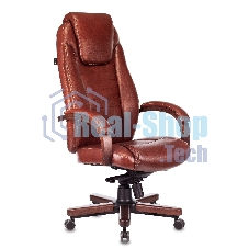 Кресло Бюрократ T-9923WALNUT Leather Eichel светло-коричневый, кожа