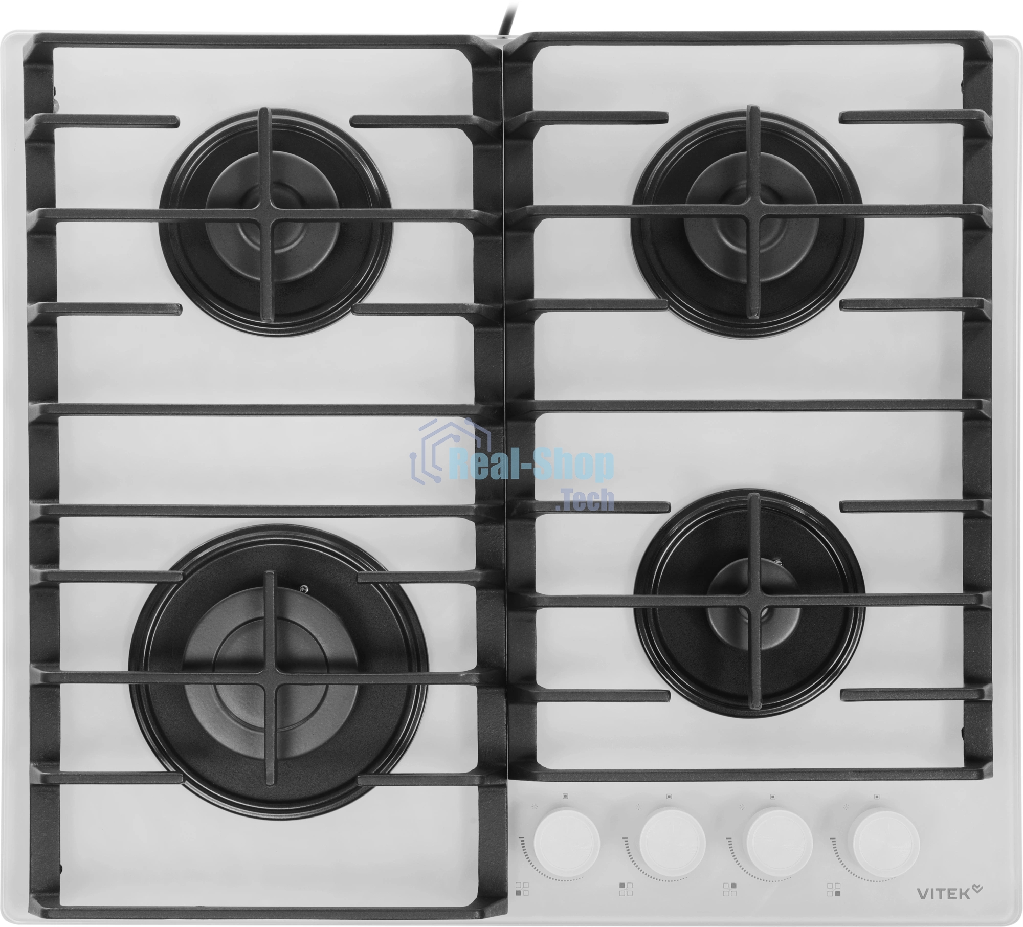 Газовая варочная панель Vitek VGH 6420 WG стекло белое