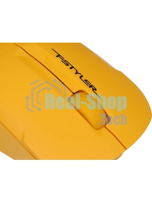 Мышь беспроводная A4Tech Fstyler FG15CS Air2 желтый, 1200 dpi, радиоканал, USB, кнопки - 3