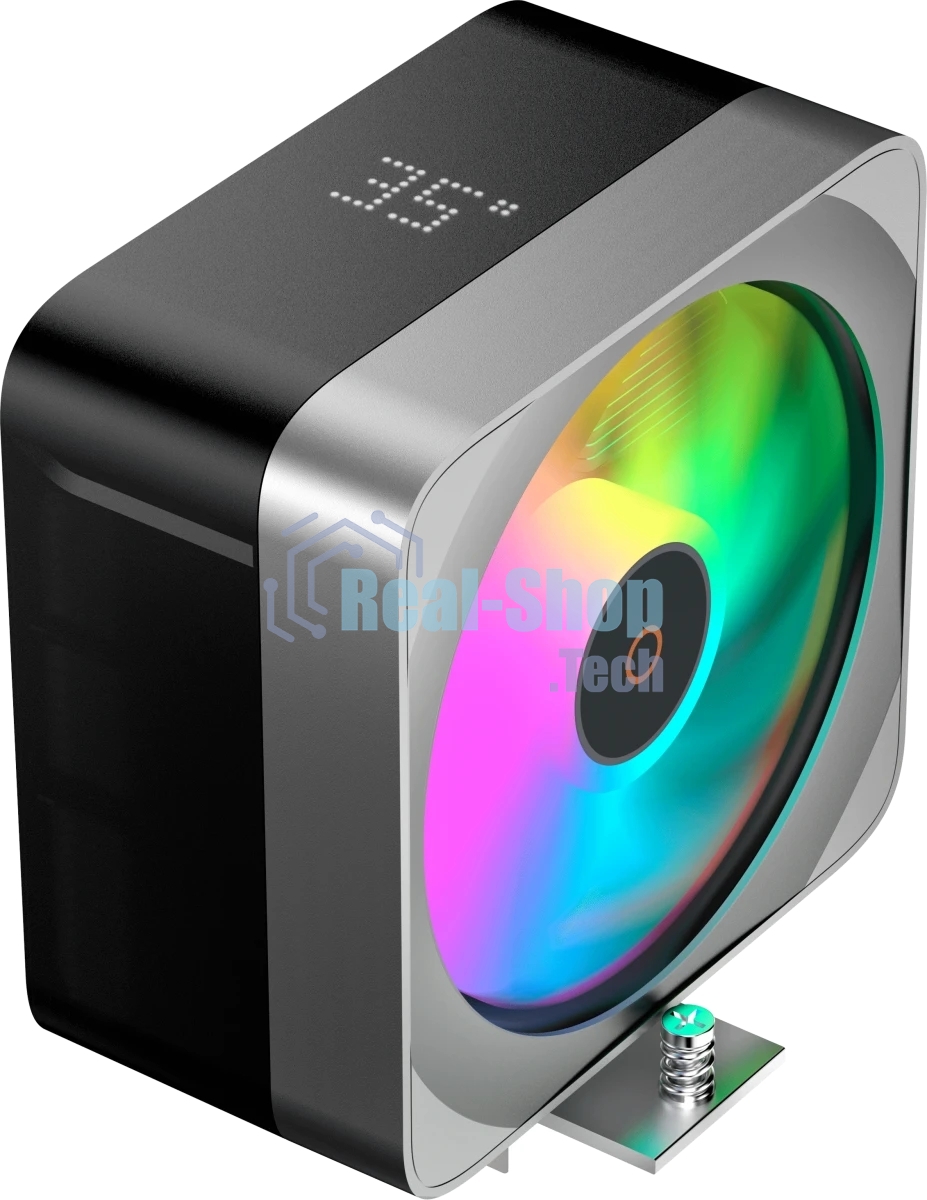 Кулер для процессора Ocypus Delta A40 EX BK Digital, 120мм ARGB FAN, Top Display Panel, 4 HEAT PIPES, 4-PIN PWM, 500-1800 RPM, 29DBA, HYDRO BEARING, LGA115X/1200/1700/18XX, AM4/AM5