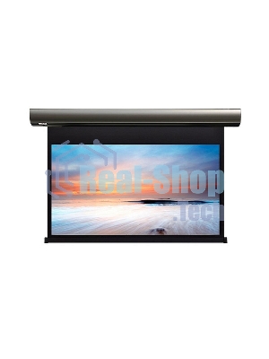 Экран с электроприводом Lumien Cinema Control 241x400 см (раб.область 220х390 см) Matte White черная кайма по периметру, серый корпус, 16:9