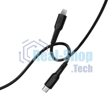 Кабель MORE CHOICE (4620202553249) K63ia 2м USB 3.0A PD 27W для Lightning ng 8-pin Type-C - 2м, черный