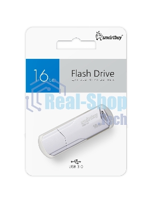 Флешка USB Smartbuy CLUE white (SB16GbCLU-W3), 16Gb, USB 3.0/3.1, R/W 70/25, белый