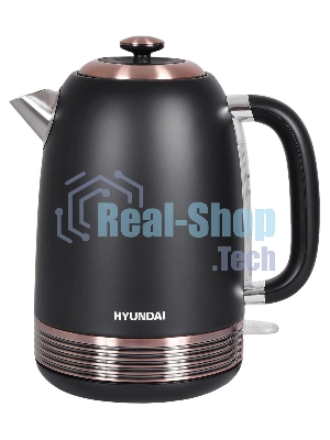 Чайник электрический Hyundai HYK-S4501 1.7л. 2200Вт черный/бронзовый (корпус: нержавеющая сталь/пластик)