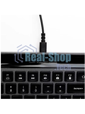 Клавиатура JLab Epic Keyboard гибридная, USB Type-A, Bluetooth, радиоканал, серый