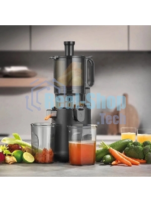 Соковыжималка CASO Juice Fit Pro черный, шнековая вертикальная, 250 Вт, 1000 мл, электронное, реверс