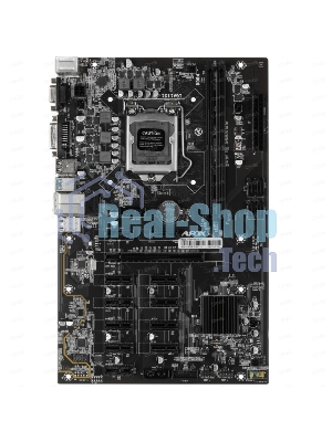 Материнская плата AFOX AFB250-BTC12EX, LGA 1151, Intel B250, 2xDDR4, 4xSATA, 1xPCIe 3.0 x16, 11xPCIe x1, 1xDVI-D, 1xVGA, 1x 100Mb LAN, 2xUSB-A 2.0, 2xUSB-A 3.2 Gen 1, ATX