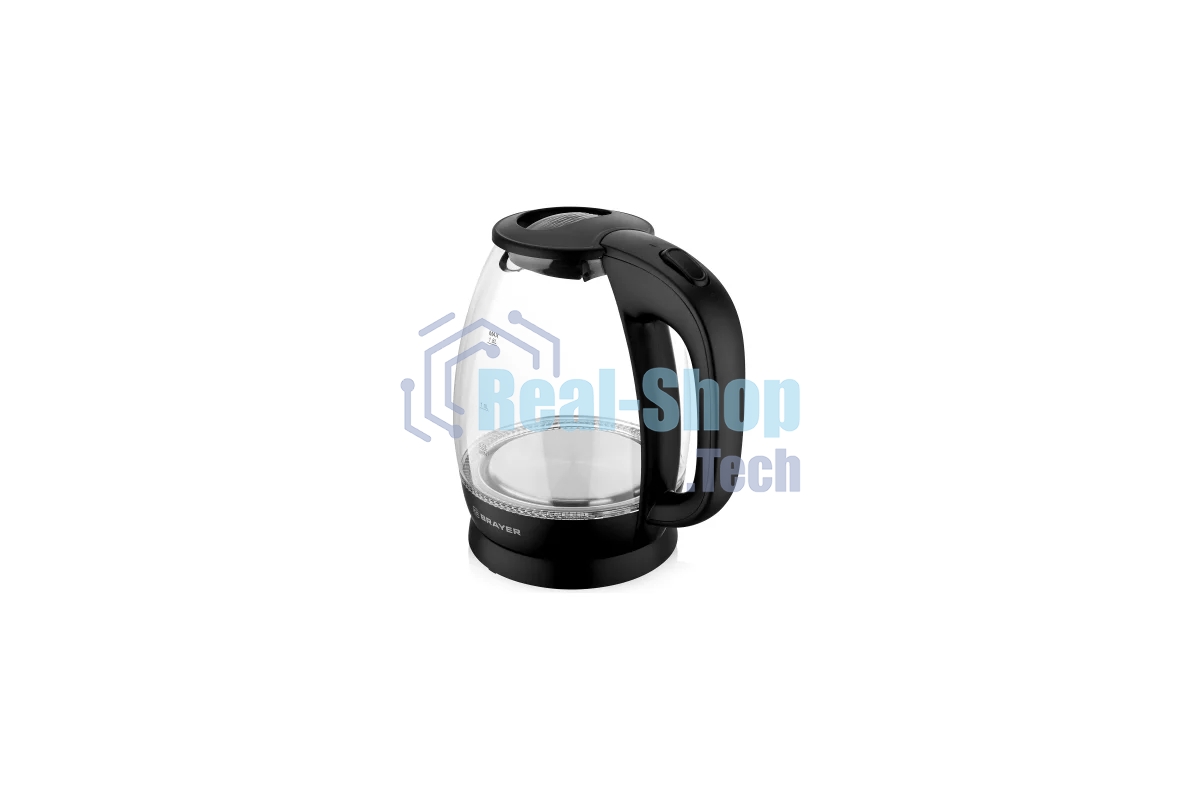 Чайник электрический BRAYER BR1026, 2200 Вт, 1.8 л, высокопроч.стекл, подсвет, автоот, моющ.фильтр