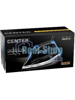 Утюг Centek CT-2315 черный, 2700 Вт, 35 г/мин, 135 г/мин, 320 мл