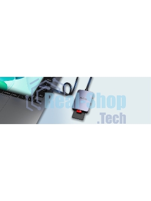 Кард-ридер Netac Flash WK12/серый/SD/SDHC/SDXC/microSD/microSDHC/microSDXC/USB 3.0 Type-C/пластик