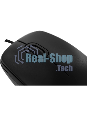 Мышь проводная Logitech B100 черный, 1000 dpi, USB, кнопки - 3