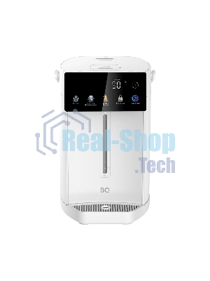 Термопот BQ TP5001 White. Мощность 1600 Вт/Объем 5 л/Сенсорный LED-дисплей/Поддержание температуры/Функция дехлорирования/Регулировка темперы от 40 до 90 'C/Система защиты: от перегрева, от включения без воды, блокировка подачи воды/Внутренняя колба из нержавеющей стали AISI 304/Съемная крышка/Ручка для переноски/Электрическая помпа/Длина шнура 0.85 м