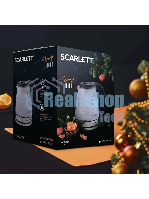 Чайник электрический Scarlett SC-EK27G36 1.8л. 1800Вт черный (корпус: стекло)