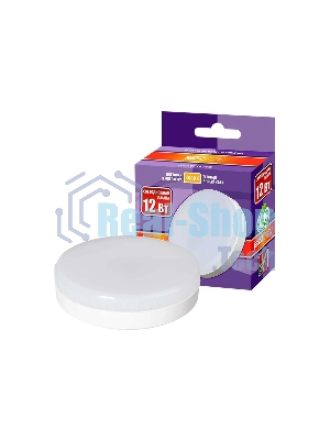 Лампа светодиодная JazzWay PLED-GX53 12Вт таблетка 3000К мат. теплый белый GX53 980лм 230В
