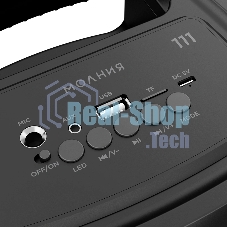Колонка портативная Ural Молния 111 черный 40W 2.0 BT/3.5Jack/USB 1500mAh (МОЛНИЯ 111)