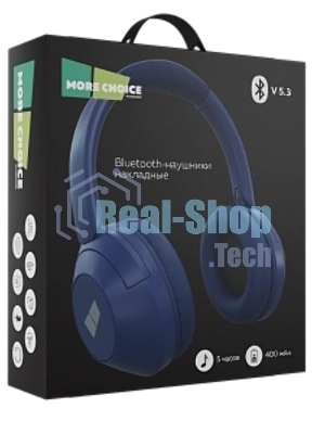 Беспроводные наушники MORE CHOICE HW11 синий, накладные, Bluetooth, до 6 ч