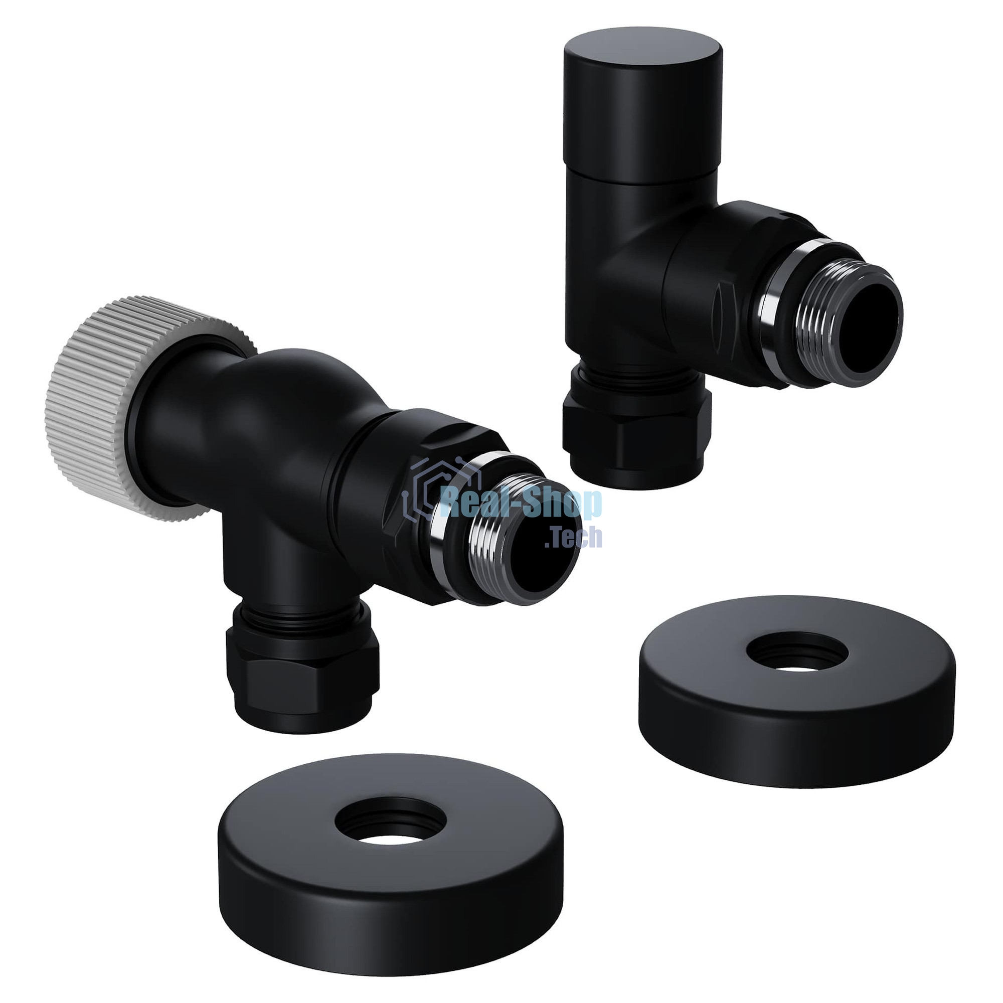 Набор термостатический осевой Royal Thermo Design Pro 15мм М30х1,5 черный