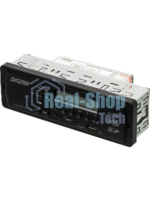 Автомагнитола Digma DCR-100G24, 1 DIN, USB Type-A, AUX