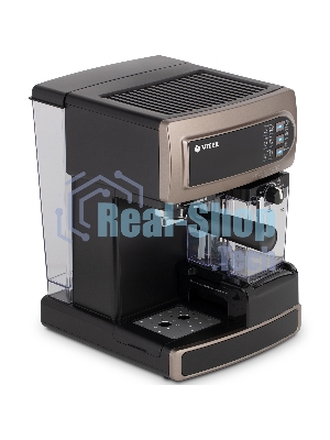 Кофеварка рожковая Vitek VT-1517 (BN) коричневый, исп. кофе - молотый, 1.65 л, 1238 Вт, 15 Бар
