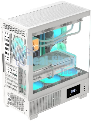 Компьютерный корпус AeroCool/Formula V Line Crystal E1 White, ATX, TYPE-C*1, USB3.0*2, Switch Display Panel