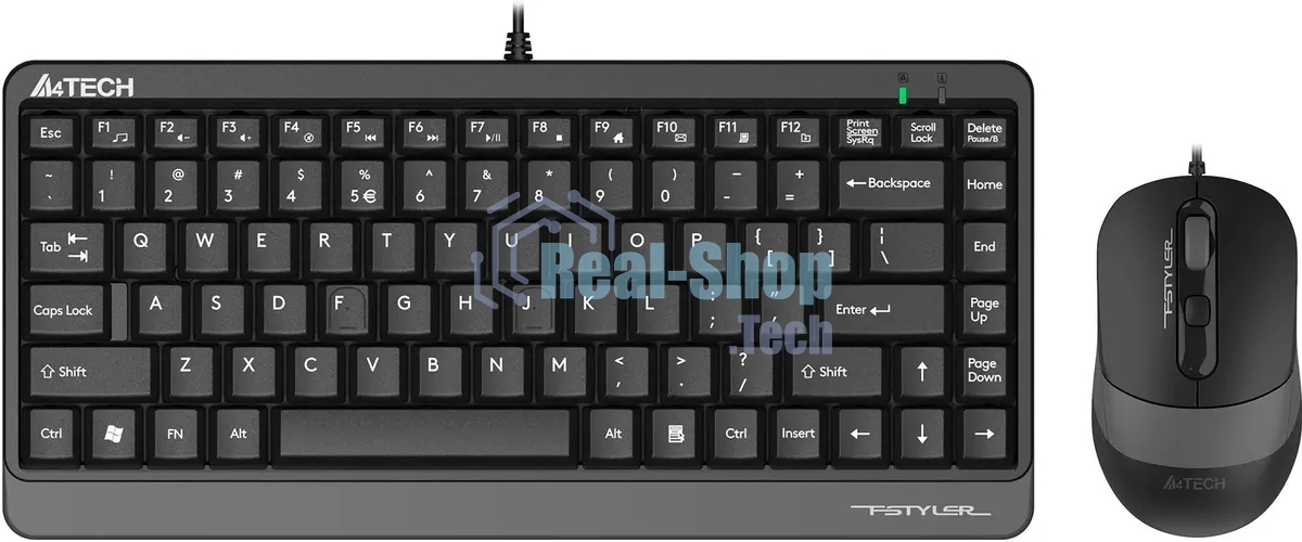 Комплект клавиатура + мышь A4Tech Fstyler F1110 клав:черный/серый мышь:черный/серый USB Multimedia (F1110 GREY)