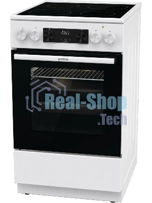 Плита электрическая Gorenje GEC5C42WG белый, конфорок 4 электрических, духовка 70 л, 50 см x 85 см x 59.4 см (без крышки)