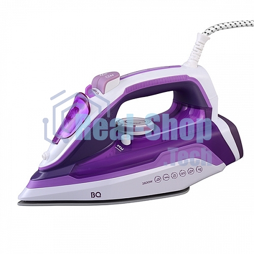 Утюг BQ SI1002 белый/фиолетовый, 2600 Вт, 30 г/мин, 140 г/мин, 320 мл