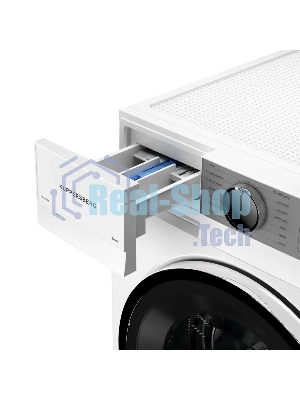 Стирально-сушильная машина Kuppersberg WDM 470 W, High-Tech, отдельностоящая, глубина 52.5 см, загрузка 8 кг, загрузка при сушке 6 кг, 14 программ, 1400 об/мин, инверторный BLDC двигатель, сенсорное/поворотное управление, пар, самодиагностика, дозагрузка белья, отложенный старт, контроль пенообразования, белый/серебристый
