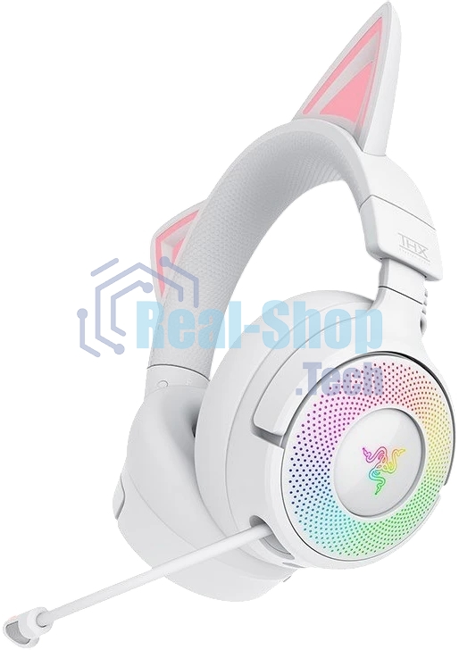 Гарнитура Razer Kraken Kitty V3 Pro белый, беспроводная, bluetooth, до 70 ч, подсветка